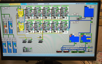 PRZEPOMPOWNI WODY PITNEJ PRZY ULICY SZKOLNEJ W BRANIEWIE 2021. Zdjęcie interfejsu programu do zarządzania stacją.